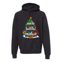 Mele Kalikimaka Tropical Christmas Hawaiian Santa Xmas Tree Premium Hoodie