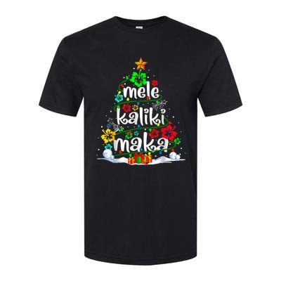 Mele Kalikimaka Tropical Christmas Hawaiian Santa Xmas Tree Softstyle CVC T-Shirt