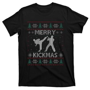 Merry Kickmas Taekwondo Christmas Ugly Sweater Xmas Funny T-Shirt