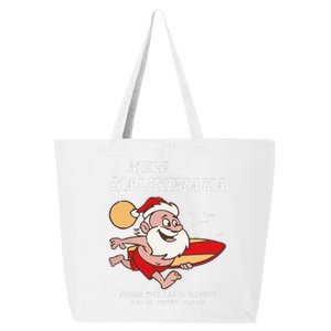 Mele Kalikimaka Tropical Christmas Hawaiian Santa Xmas 25L Jumbo Tote