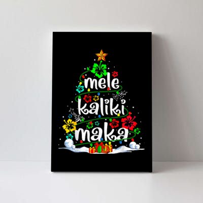 Mele Kalikimaka Tropical Christmas Hawaiian Santa Xmas Tree Canvas