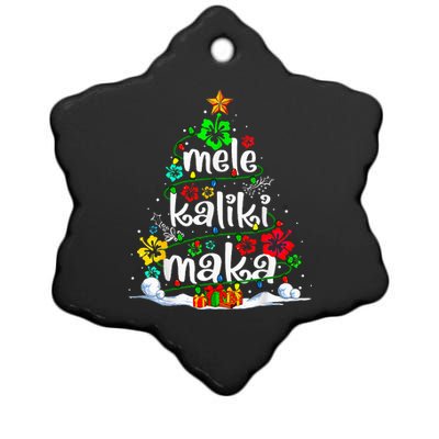 Mele Kalikimaka Tropical Christmas Hawaiian Santa Xmas Tree Ceramic Star Ornament