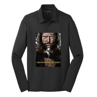 Ultra Maga Maga King The Great Maga King Silk Touch Performance Long Sleeve Polo