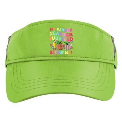 My Kindergarten Teacher Survived 100 Days Of Me Fun School Gift Adult Drive Performance Visor