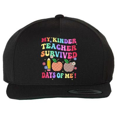 My Kindergarten Teacher Survived 100 Days Of Me Fun School Gift Wool Snapback Cap