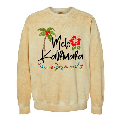 Mele Kalikimaka Tropical Christmas Hawaiian Xmas Colorblast Crewneck Sweatshirt