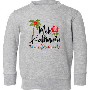 Mele Kalikimaka Tropical Christmas Hawaiian Xmas Toddler Sweatshirt