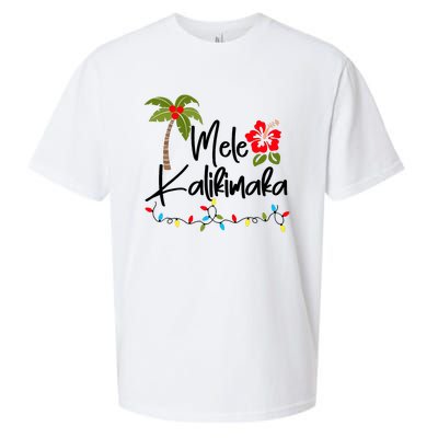 Mele Kalikimaka Tropical Christmas Hawaiian Xmas Sueded Cloud Jersey T-Shirt