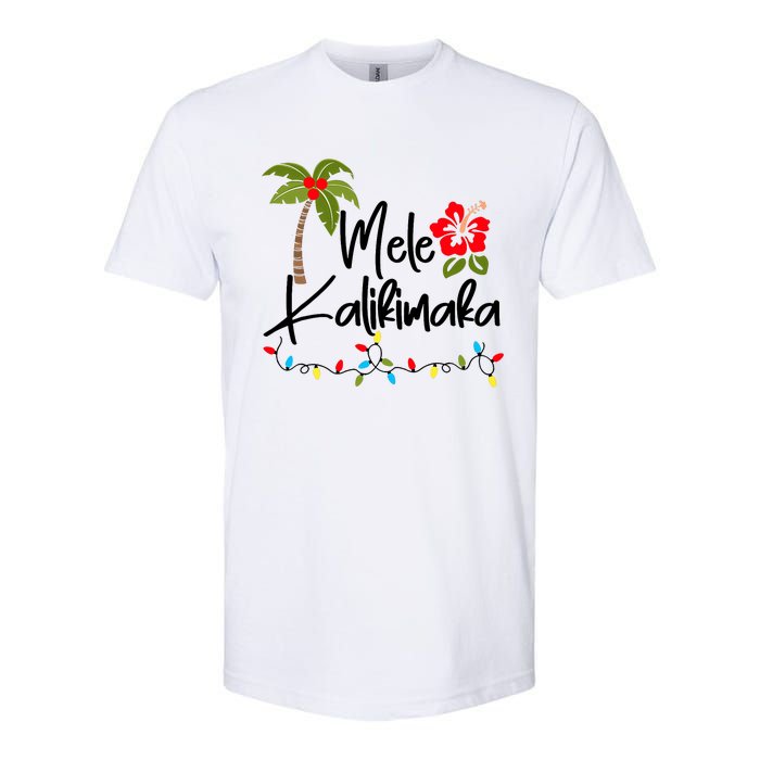 Mele Kalikimaka Tropical Christmas Hawaiian Xmas Softstyle CVC T-Shirt