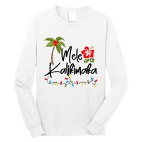 Mele Kalikimaka Tropical Christmas Hawaiian Xmas Long Sleeve Shirt