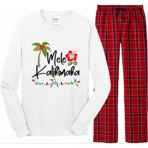 Mele Kalikimaka Tropical Christmas Hawaiian Xmas Long Sleeve Pajama Set