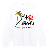 Mele Kalikimaka Tropical Christmas Hawaiian Xmas Premium Crewneck Sweatshirt