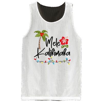 Mele Kalikimaka Tropical Christmas Hawaiian Xmas Mesh Reversible Basketball Jersey Tank