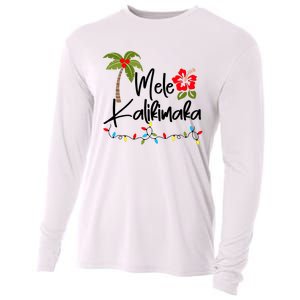 Mele Kalikimaka Tropical Christmas Hawaiian Xmas Cooling Performance Long Sleeve Crew