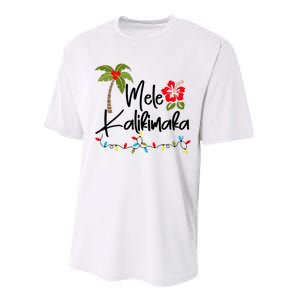 Mele Kalikimaka Tropical Christmas Hawaiian Xmas Performance Sprint T-Shirt