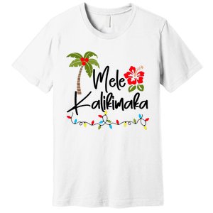 Mele Kalikimaka Tropical Christmas Hawaiian Xmas Premium T-Shirt