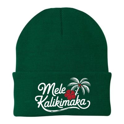 Mele Kalikimaka Tropical Christmas Hawaiian Xmas Design Knit Cap Winter Beanie