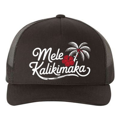 Mele Kalikimaka Tropical Christmas Hawaiian Xmas Design Yupoong Adult 5-Panel Trucker Hat