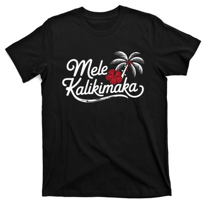 Mele Kalikimaka Tropical Christmas Hawaiian Xmas Design T-Shirt