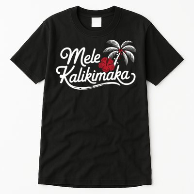 Mele Kalikimaka Tropical Christmas Hawaiian Xmas Design Tall T-Shirt