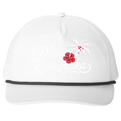 Mele Kalikimaka Tropical Christmas Hawaiian Xmas Design Snapback Five-Panel Rope Hat