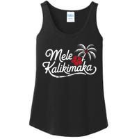 Mele Kalikimaka Tropical Christmas Hawaiian Xmas Design Ladies Essential Tank