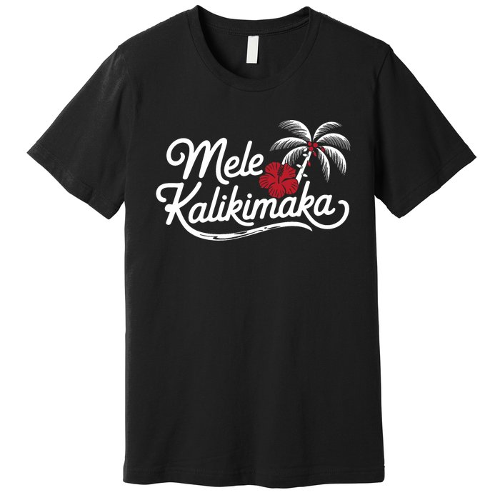 Mele Kalikimaka Tropical Christmas Hawaiian Xmas Design Premium T-Shirt