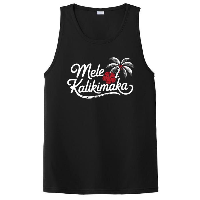 Mele Kalikimaka Tropical Christmas Hawaiian Xmas Design PosiCharge Competitor Tank