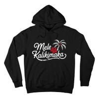 Mele Kalikimaka Tropical Christmas Hawaiian Xmas Design Tall Hoodie