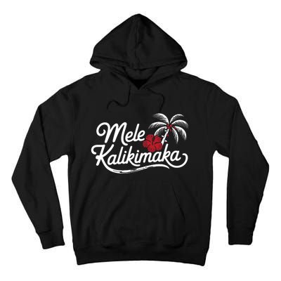 Mele Kalikimaka Tropical Christmas Hawaiian Xmas Design Tall Hoodie