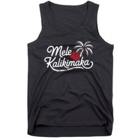 Mele Kalikimaka Tropical Christmas Hawaiian Xmas Design Tank Top