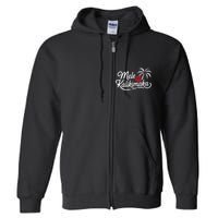 Mele Kalikimaka Tropical Christmas Hawaiian Xmas Design Full Zip Hoodie