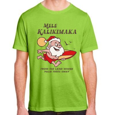 Mele Kalikimaka Tropical Christmas Hawaiian Santa Xmas Adult ChromaSoft Performance T-Shirt