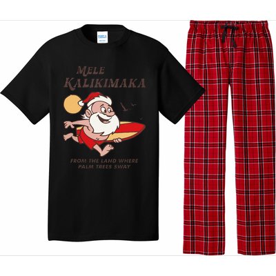 Mele Kalikimaka Tropical Christmas Hawaiian Santa Xmas Pajama Set