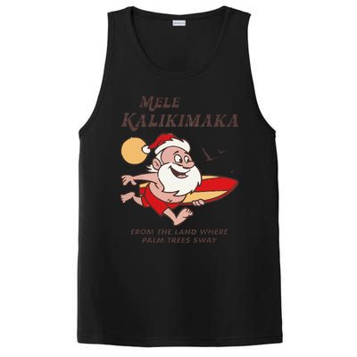 Mele Kalikimaka Tropical Christmas Hawaiian Santa Xmas PosiCharge Competitor Tank