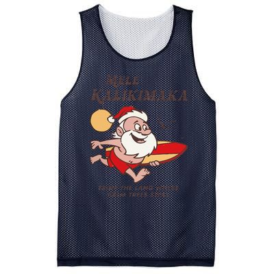 Mele Kalikimaka Tropical Christmas Hawaiian Santa Xmas Mesh Reversible Basketball Jersey Tank