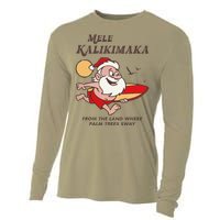 Mele Kalikimaka Tropical Christmas Hawaiian Santa Xmas Cooling Performance Long Sleeve Crew