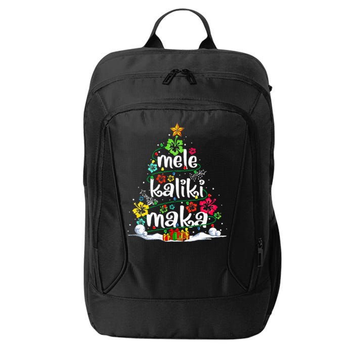 Mele Kalikimaka Tropical Christmas Hawaiian Santa Xmas Tree City Backpack