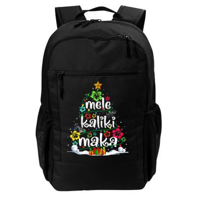 Mele Kalikimaka Tropical Christmas Hawaiian Santa Xmas Tree Daily Commute Backpack