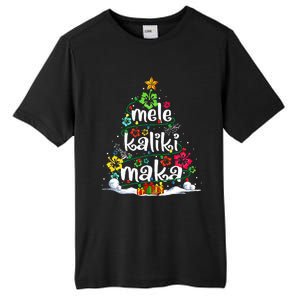 Mele Kalikimaka Tropical Christmas Hawaiian Santa Xmas Tree Tall Fusion ChromaSoft Performance T-Shirt