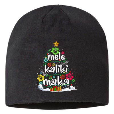 Mele Kalikimaka Tropical Christmas Hawaiian Santa Xmas Tree Sustainable Beanie