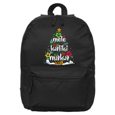 Mele Kalikimaka Tropical Christmas Hawaiian Santa Xmas Tree 16 in Basic Backpack