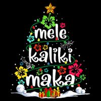 Mele Kalikimaka Tropical Christmas Hawaiian Santa Xmas Tree Premium T-Shirt