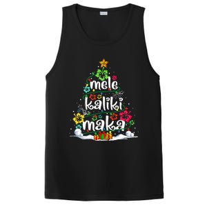 Mele Kalikimaka Tropical Christmas Hawaiian Santa Xmas Tree PosiCharge Competitor Tank