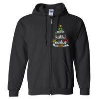 Mele Kalikimaka Tropical Christmas Hawaiian Santa Xmas Tree Full Zip Hoodie