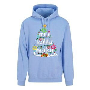 Mele Kalikimaka Tropical Christmas Hawaiian Santa Xmas Tree Unisex Surf Hoodie