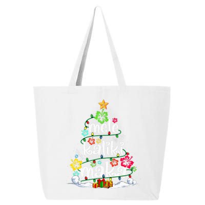 Mele Kalikimaka Tropical Christmas Hawaiian Santa Xmas Tree 25L Jumbo Tote