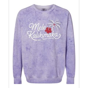 Mele Kalikimaka Tropical Christmas Hawaiian Xmas Colorblast Crewneck Sweatshirt