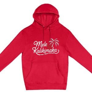 Mele Kalikimaka Tropical Christmas Hawaiian Xmas Premium Pullover Hoodie