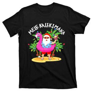 Mele Kalikimaka Tropical Hawaiian Christmas Flamingo T-Shirt